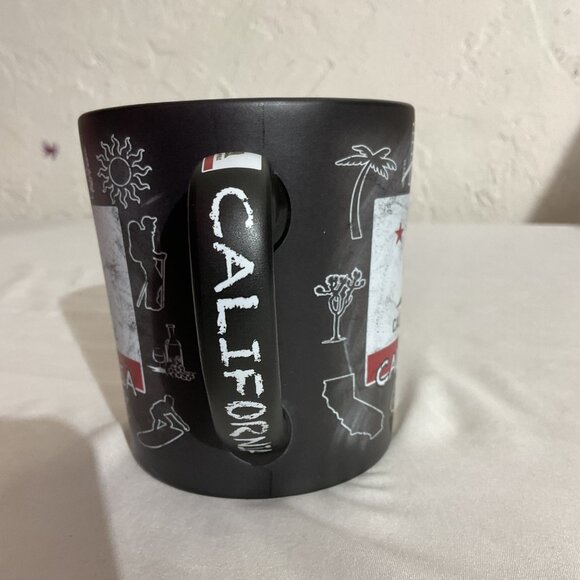California Republic Ceramic Mug With Bear & Iconic California Symbols Desg 16 OZ - Picture 3 of 5